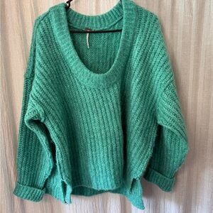 free people Green Knit Sweater